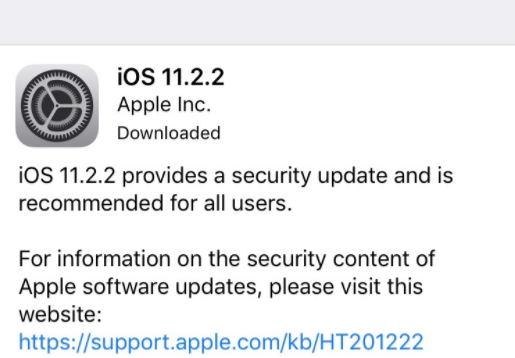 iOS 11.2.2 released