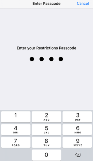 set passcode to restrict language