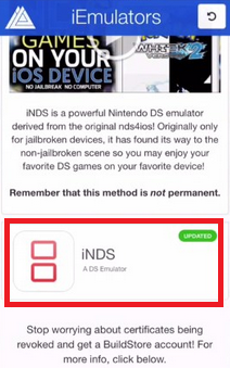 Download iNDS Emulator for iOS 11