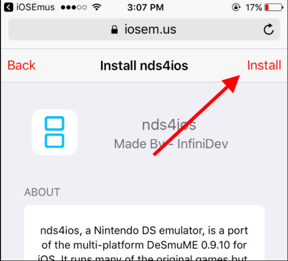 install nds4ios profile iphone and ipad