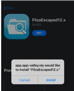 Install FilzaEscaped on iOS - AppValley