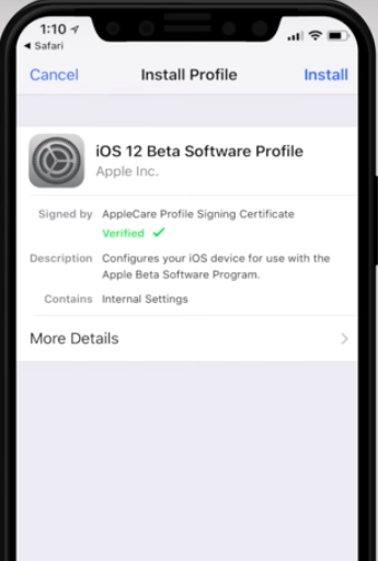 iOS 12 Beta Profile Update Download