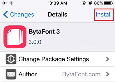 Change Fonts on iPhone using BytaFont 3 for iOS 11-11.4 Beta 4 - Install BytaFont from Cydia