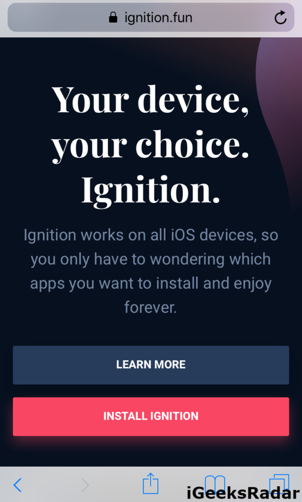 Ignition App Download on iOS(iPhone & iPad)