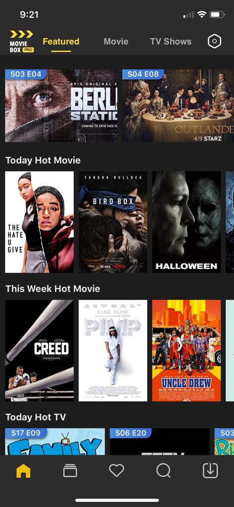 MovieBox Pro Movies on iOS