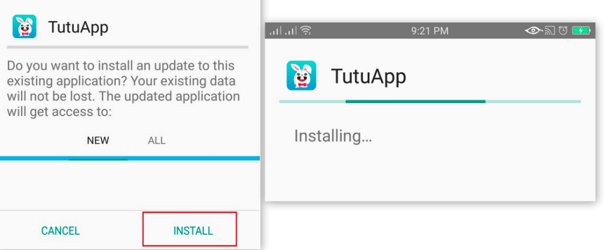 TuTuApp Lite APK Installed