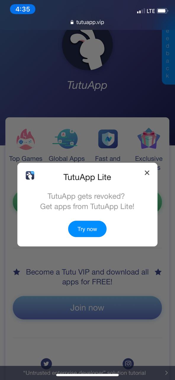 Try TuTuApp Lite on iOS