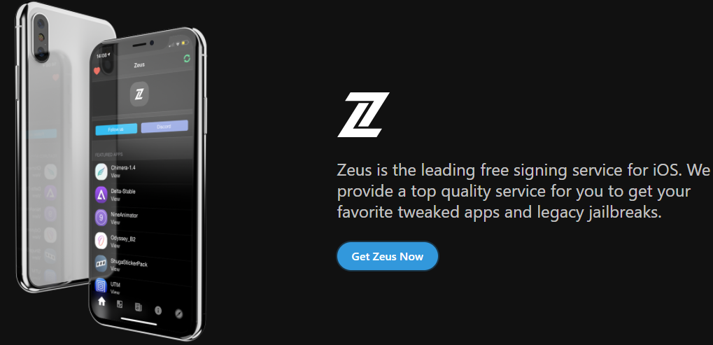 Zeus Apps Store on iOS